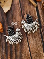 The Embellished Parrots(Onyx Black) - Embellished Oxidised Collection