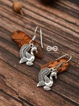 The Cute Vintage Peacock Hooks - Tiny Trinket Earrings
