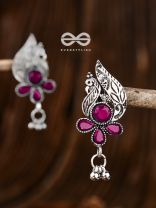 The Boho Peacocks (Ruby Red) - The Embellished Oxidised Collection