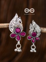 The Boho Peacocks (Ruby Red) - The Embellished Oxidised Collection