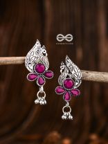 The Boho Peacocks (Ruby Red) - The Embellished Oxidised Collection