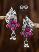 The Boho Peacocks (Ruby Red) - The Embellished Oxidised Collection