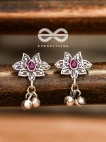 The Embellished Lotus (Ruby Red) - The Melodious Ghungroo Collection