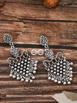 A Bohemian Mesh - Oxidised Boho Earrings