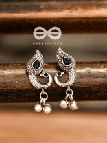 The Vintage Peacocks (Onyx Black) - The Melodious Ghungroo Collection