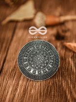 The Shield Of Flowers - Oxidised Boho Ring