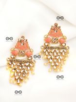 The Marvellous Meenakari Collection - Aanya Earrings - Coral