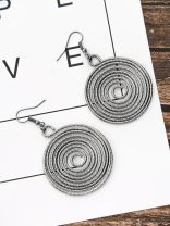 The Shimmery Hypnosis - Dark Grey Elegant Earrings