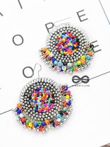 The Playful Elegance - Oxidised Boho Earrings