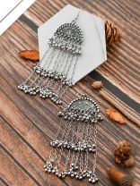 The Motif Moon Statement-Makers - Oxidised Boho Earrings