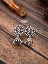 The Little Dotted Circled Jhumkis - Tiny Trinket Earrings