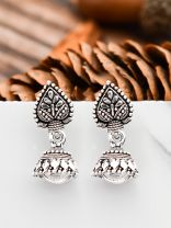 The Little Leaf Jhumkis - Tiny Trinket Earrings