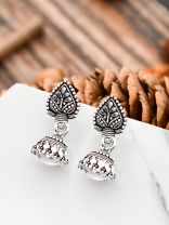 The Little Leaf Jhumkis - Tiny Trinket Earrings