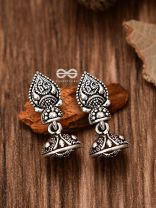 The Little Droplet Artwork Jhumki - Tiny Trinket Earrings