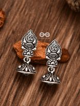 The Little Droplet Artwork Jhumki - Tiny Trinket Earrings