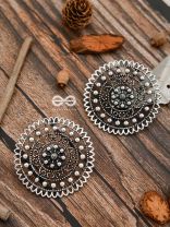 The Dotted Sun - Oxidised Boho Earrings