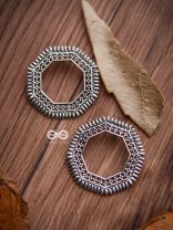 The Little Bohemian Hexagons - Oxidised Boho Earrings