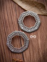 The Little Bohemian Hexagons - Oxidised Boho Earrings