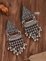 The Bohemian Geometry - Oxidised Boho Earrings