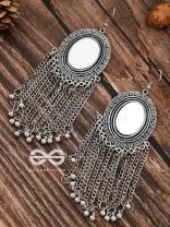 The Vintage Chain Danglers - Oxidised Boho Earrings