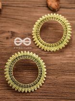The Bohemian Sun - Oxidised Boho Earrings (Golden)