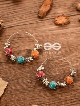 The Indie Multi-coloured Statement Hoop Earrings