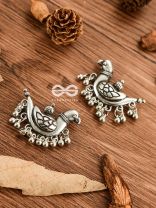 The Dangling Parrots - Oxidised Boho Earrings