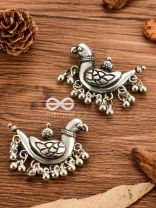 The Dangling Parrots - Oxidised Boho Earrings