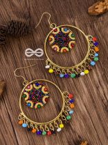 Colour Me Crazy - Oxidised Boho Earrings - Golden