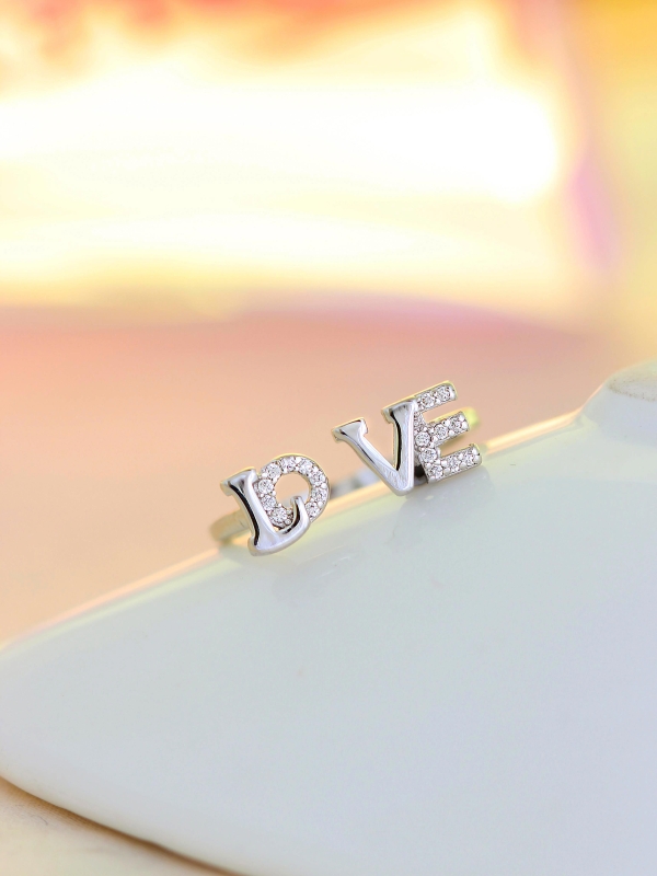 Joyous Love Adjustable American-Diamond Ring