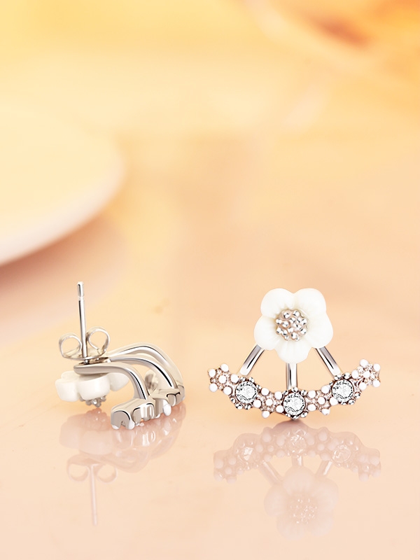 Enamored Anchor CZ Earrings