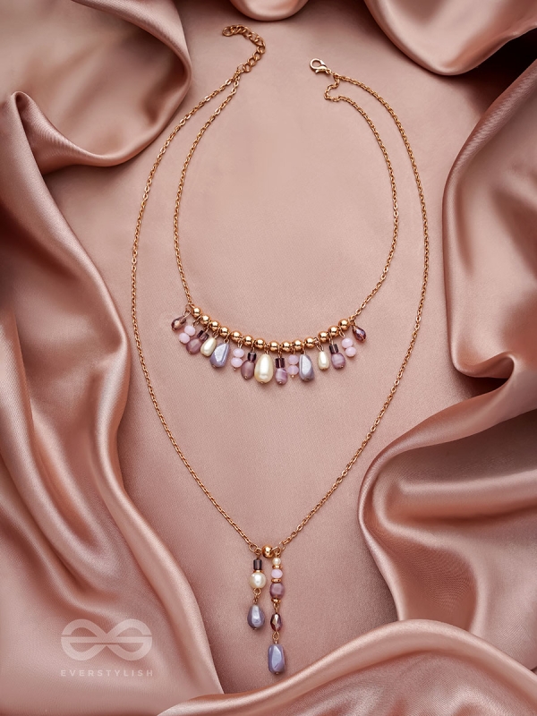 The Grey Storm- Golden Layered Necklace With Anti-Tarnish Coating