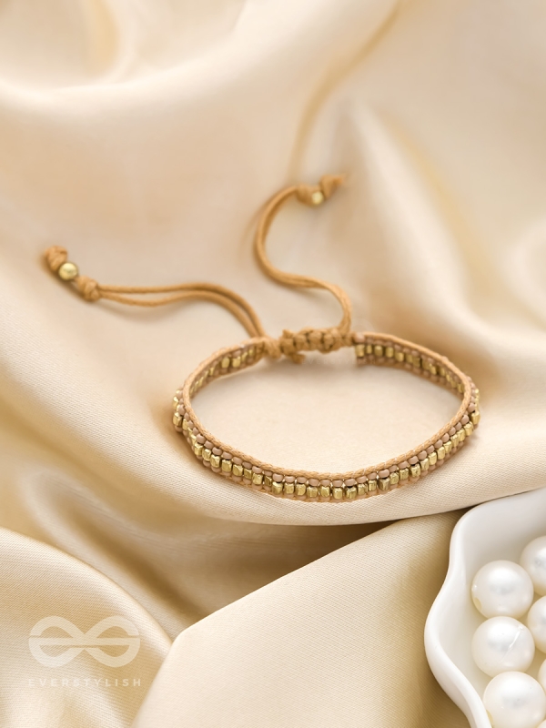 The Bronze Beauty- Beaded Knot Bracelet