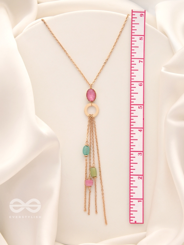 The Golden Hail- Golden Embellished Necklace With Anti-Tarnish Coating 