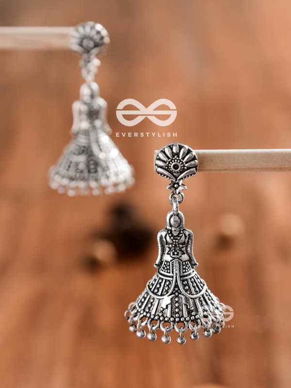 The Lady of Elegance - Oxidised Boho Jhumkas