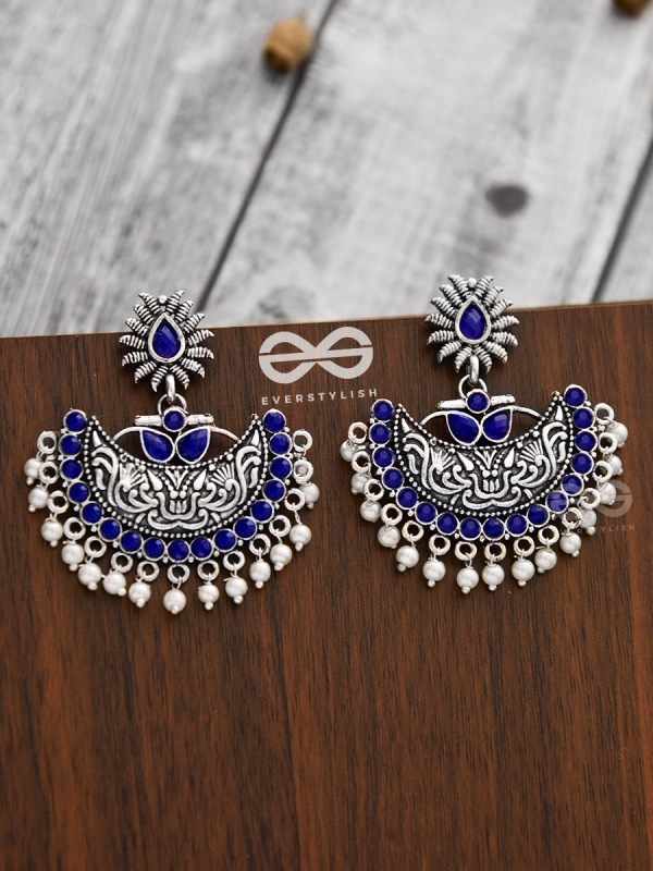 The Bohemian Elegance (Sapphire Blue) - Embellished Oxidised Collection