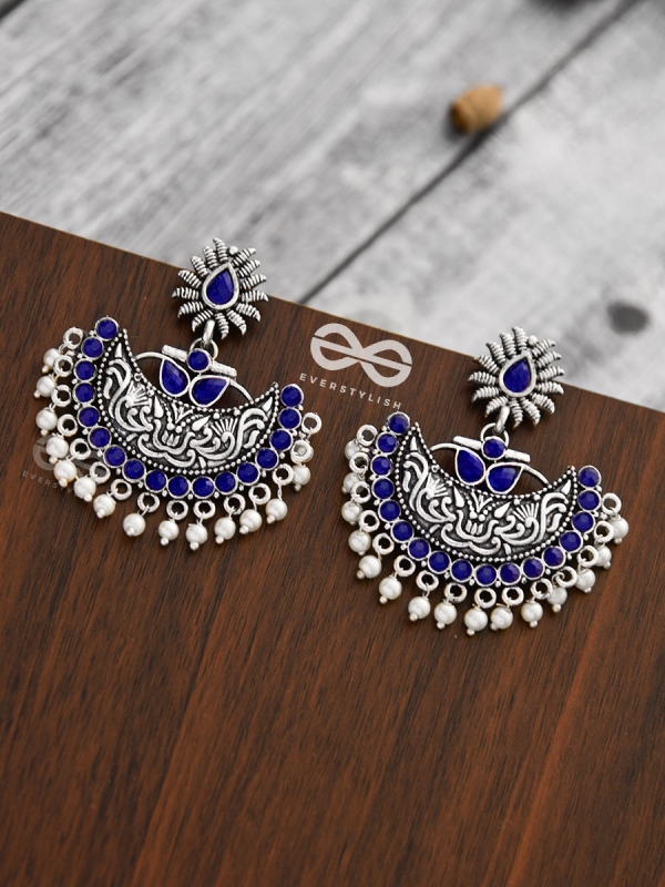 The Bohemian Elegance (Sapphire Blue) - Embellished Oxidised Collection