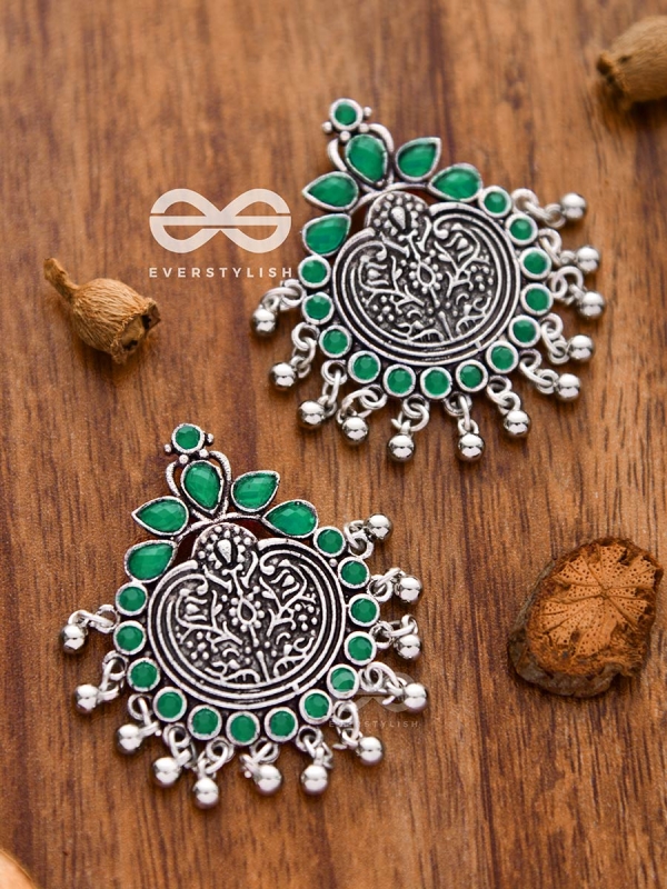The Bohemian Intrigue (Emerald Green) - Embellished Oxidised Collection