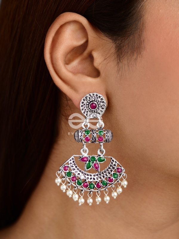 The Bohemian Elegance (Ruby-Emerald) - Embellished Oxidised Collection