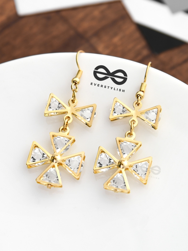 A Shimmery Statement Danglers - The Golden Charm Collection