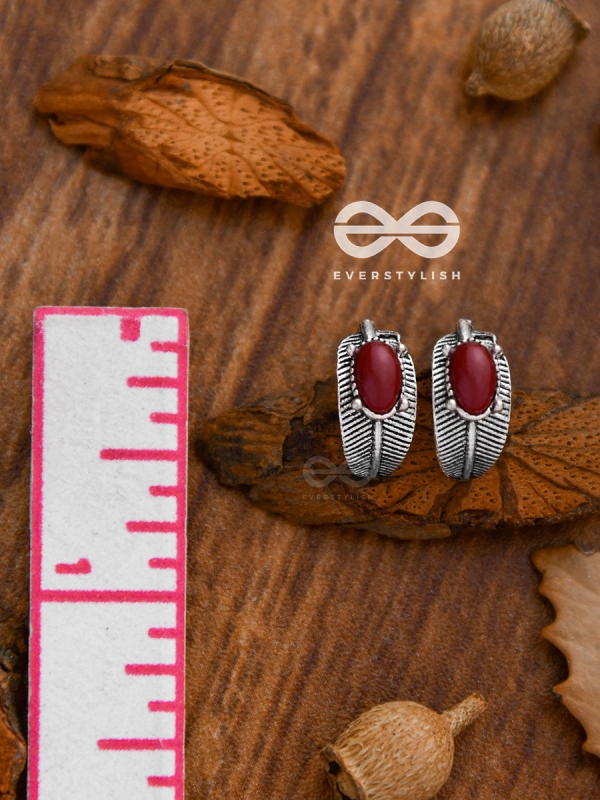 The Little Embellished Leaflets - Tiny Trinket Earrings