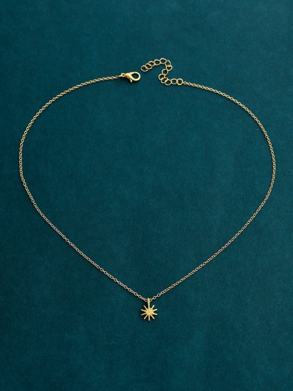 The Dainty Sun Neckpiece - Golden