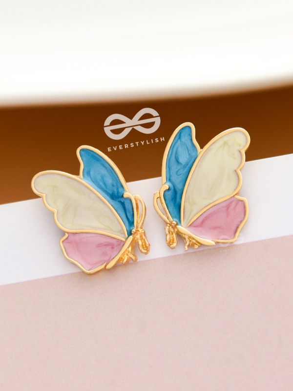 The Bewitching Butterflies - Statement Enamelled Studs