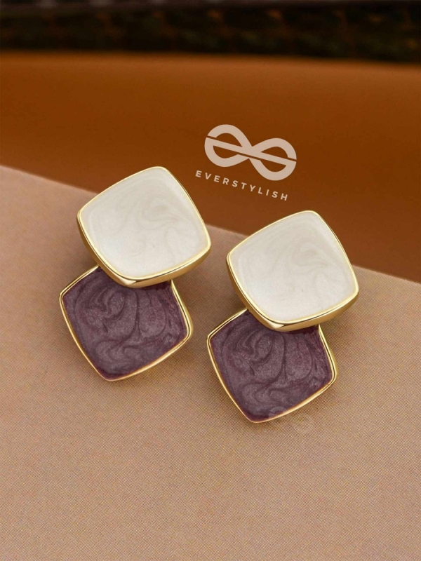 A Classy Delight - Statement Enamelled Earrings