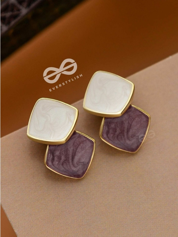 A Classy Delight - Statement Enamelled Earrings