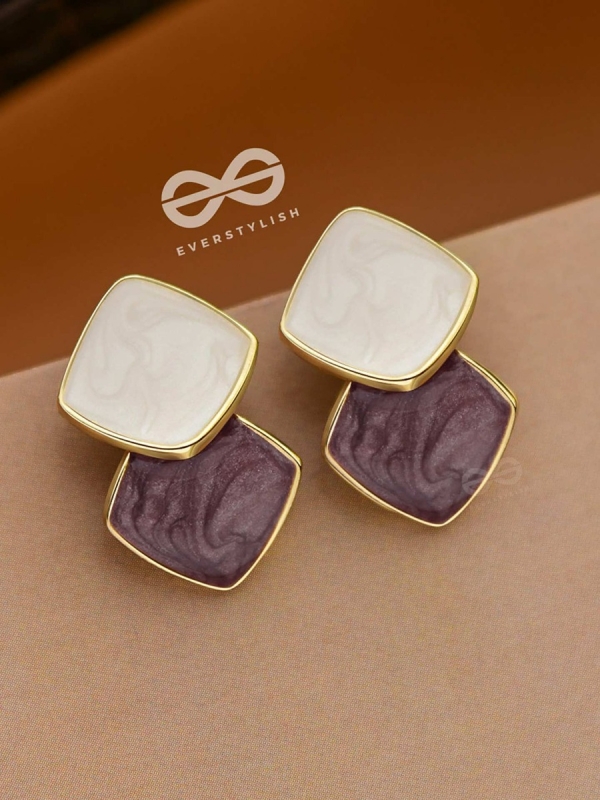A Classy Delight - Statement Enamelled Earrings