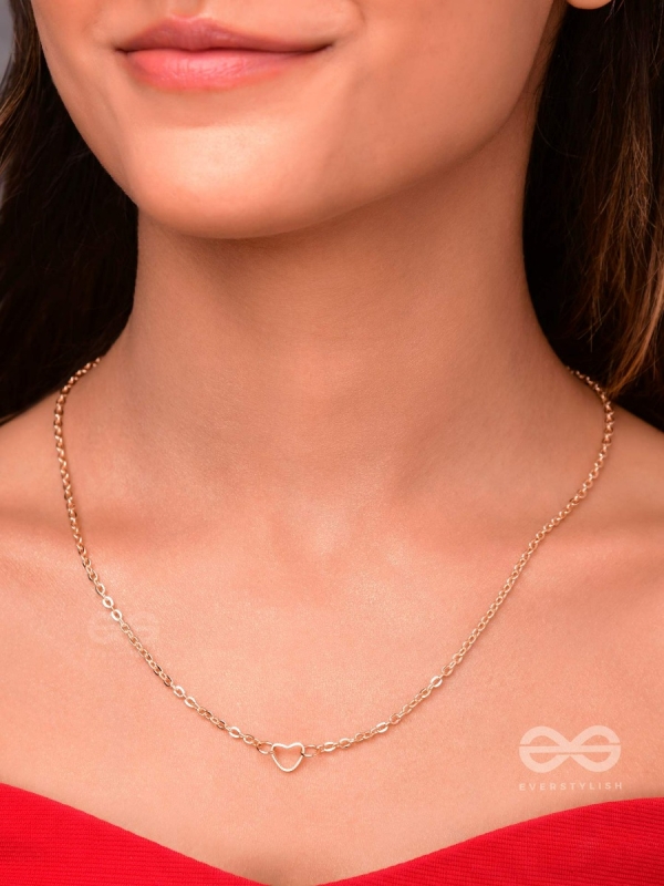 The Little Dainty Heart - Golden Neckpiece With Anti-Tarnish Coating