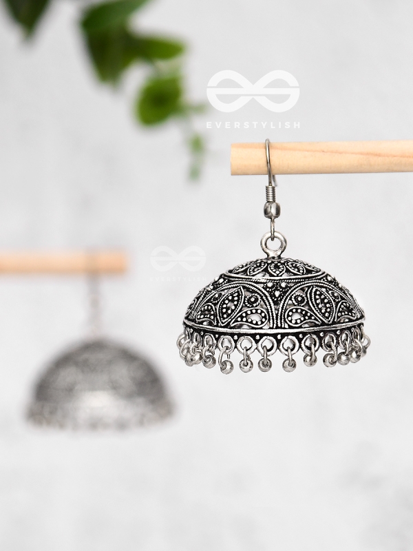 The Nature Motifs - Intricate Statement Boho Jhumkas
