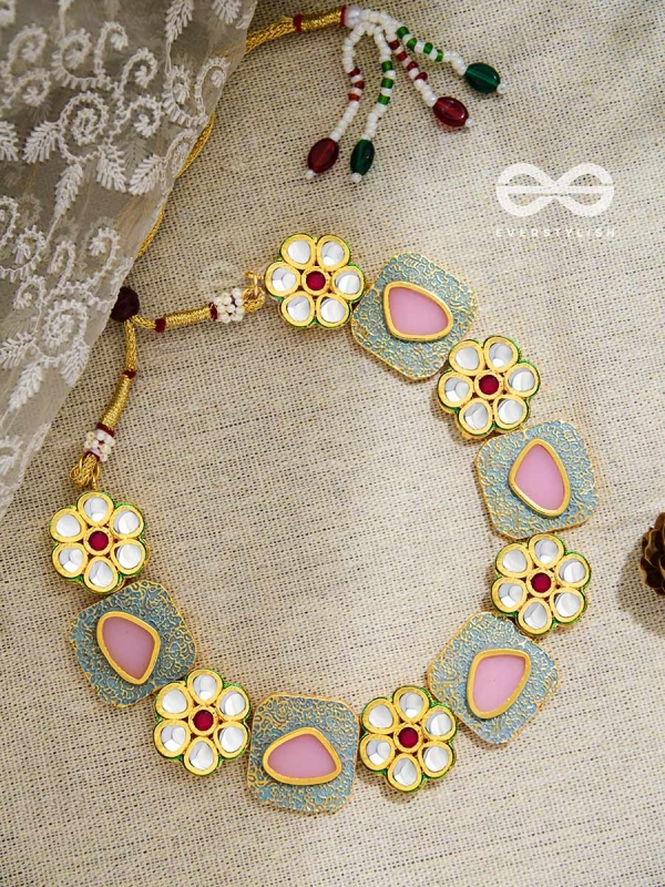 The Royal Indulgence - Statement Golden Set of Neckpiece and Earrings