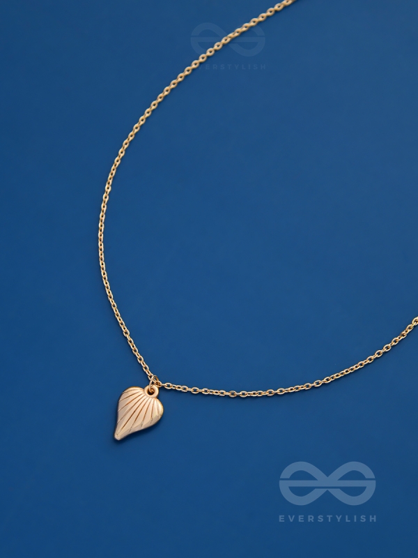 Heart Of Sea- Intricate Golden Neckpiece With Anti-Tarnish Coating 